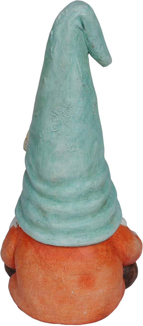 Alpine Corporation MCC844 Indoor/Outdoor Gnome Reading a Book Garden Statue, Charming Gnome Statue with Hat, 20