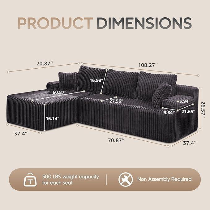 Hobestluk Modular Sectional Sofa Couches 108