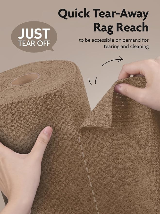 Fantasticlean Microfiber Cleaning Cloth Roll -75 Pack, Tear Away Microfiber Towels, 12