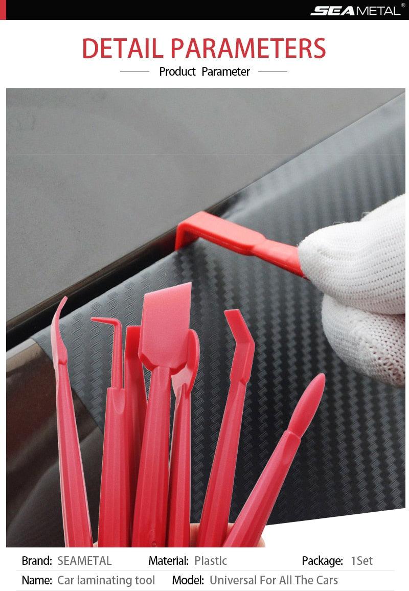 7/13pcs Car Vinyl Film Wrapping Tools Car Sticker Film Scraper Kit Auto Felt Squeegee Scraper Set Knife Decal Plaste Accessories