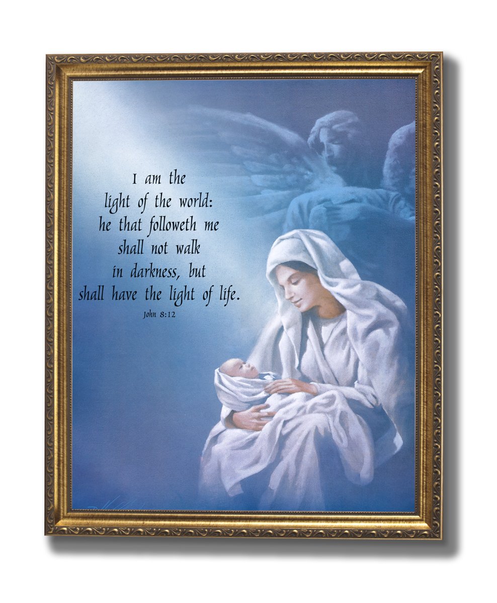 Religious Wall Art | Jesus Light Of The World Gold Framed Christian Print
