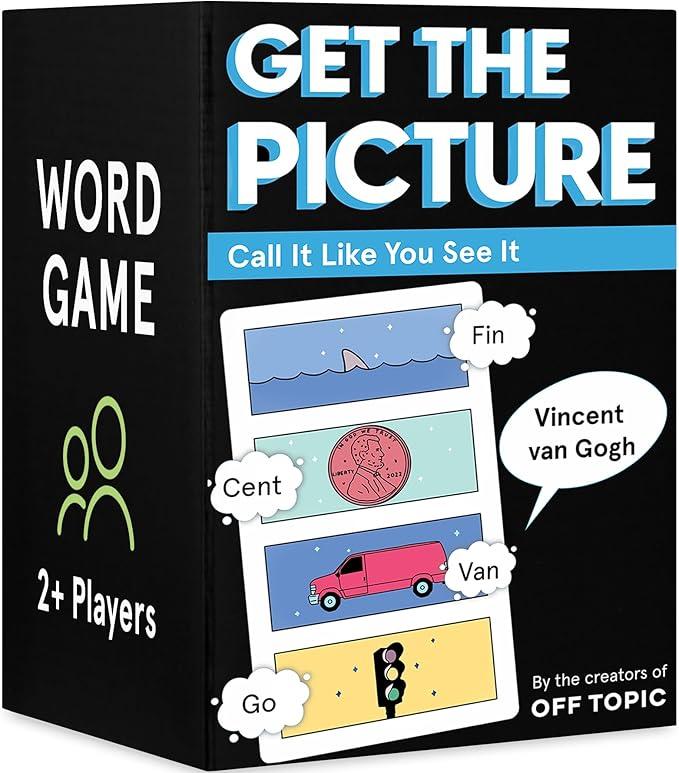 OFF TOPIC Get The Picture Card Game - A Fun Word Puzzle Game 2 Players+ Party Game