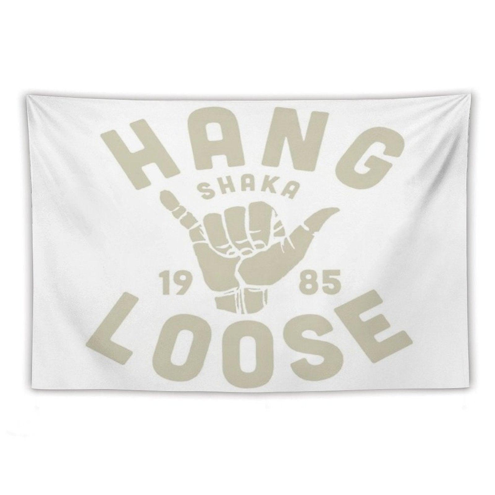 Vintage Surf Sticker Shaka Tapestry
