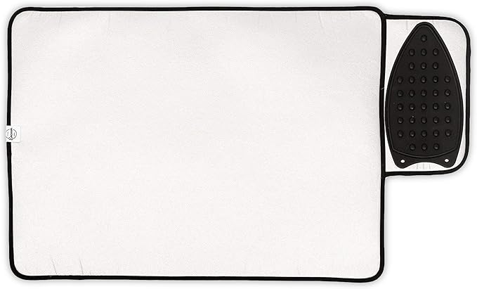 Encasa Homes Ironing Mat/Pad - Metallic Silver (Small 28