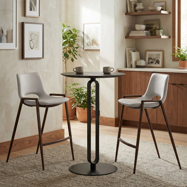 Desi Counter Stool (Set of 2) Beige & Walnut