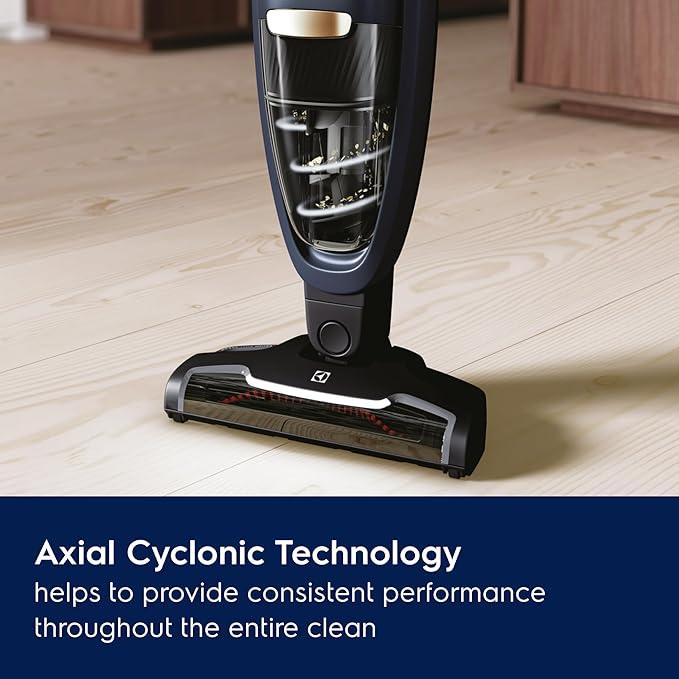 Electrolux WellQ7 Cordless 2-in-1 Vacuum with High Suction Power and 5-Step Filtration System, 50-Minute Run Time, 2 Power Modes, Denim Blue