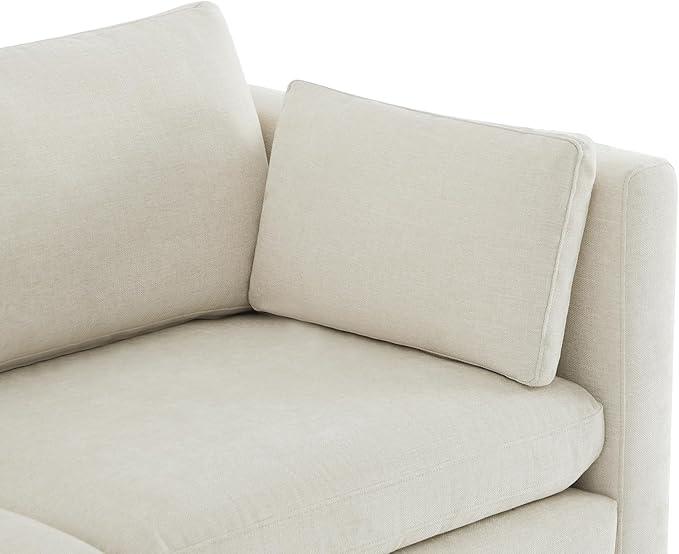 CHITA Small Modular Sectional Fabric Sofa Set, Extra Comfty Loveseat Cloud Couch, FSC Certified Modular Sectional Couch for Living Room, 78 inch Width, 2 Seat Modular Sofa, Linen