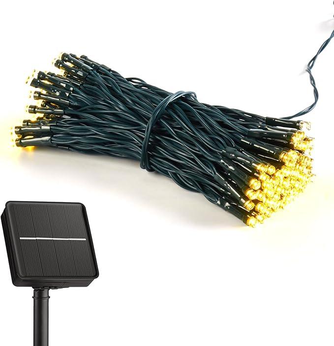 Brightown Solar String Light for Outside, 50Ft 120 LED Solar Lights Outdoor Waterproof, Solar String Lights Outdoor with 8 Modes, for Outside Garden Tree Party Decor(Warm White)