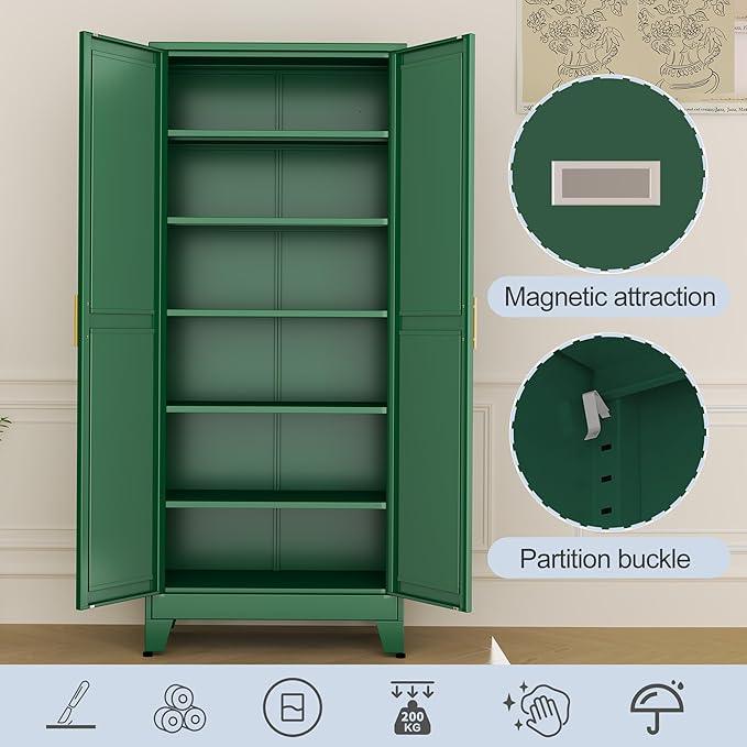 Green Metal Storage Cabinet,75