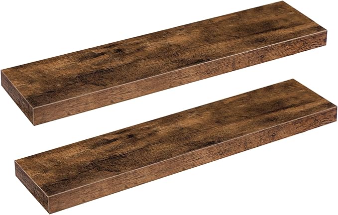 HOOBRO Floating Shelves for Wall, Wall Mounted Shelf Set of 2, 31.5