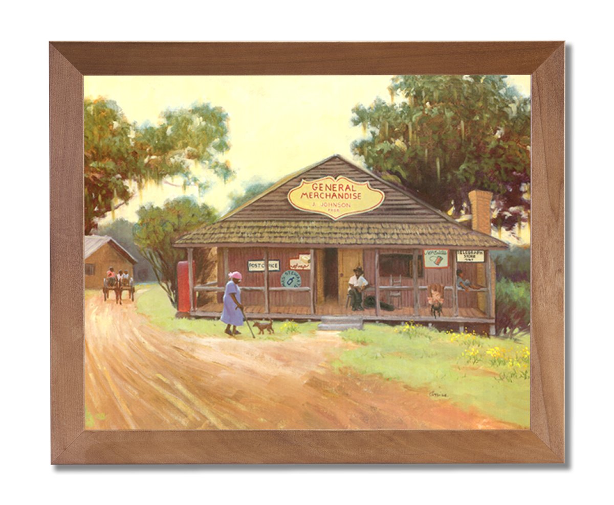 Honey Framed Art Print - African American Old General Store Wall Decor 16x20
