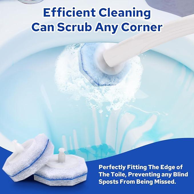 Cecailin® 60pcs Disposable Toilet Brush. Bathroom Cleaning. Disposable Bowl Cleaners Compatible with Most Toilet Brushes