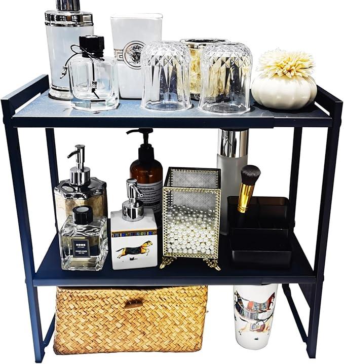 2 Tier Expandable Cabinet Shelf Organizer 14.5-25