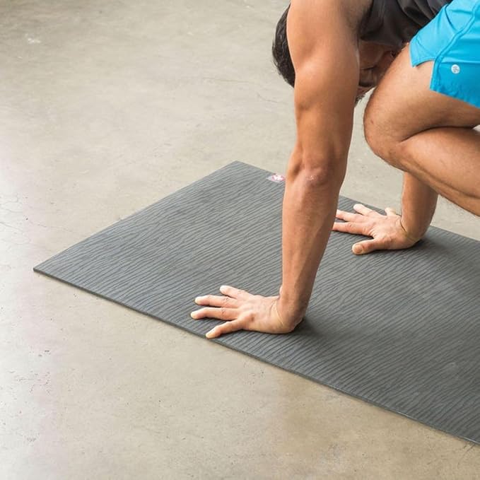 Manduka eKO SuperLite Yoga Mat - 1.5mm Natural Rubber | Foldable & Travel Friendly | Soft Textured Surface | Eco-friendly