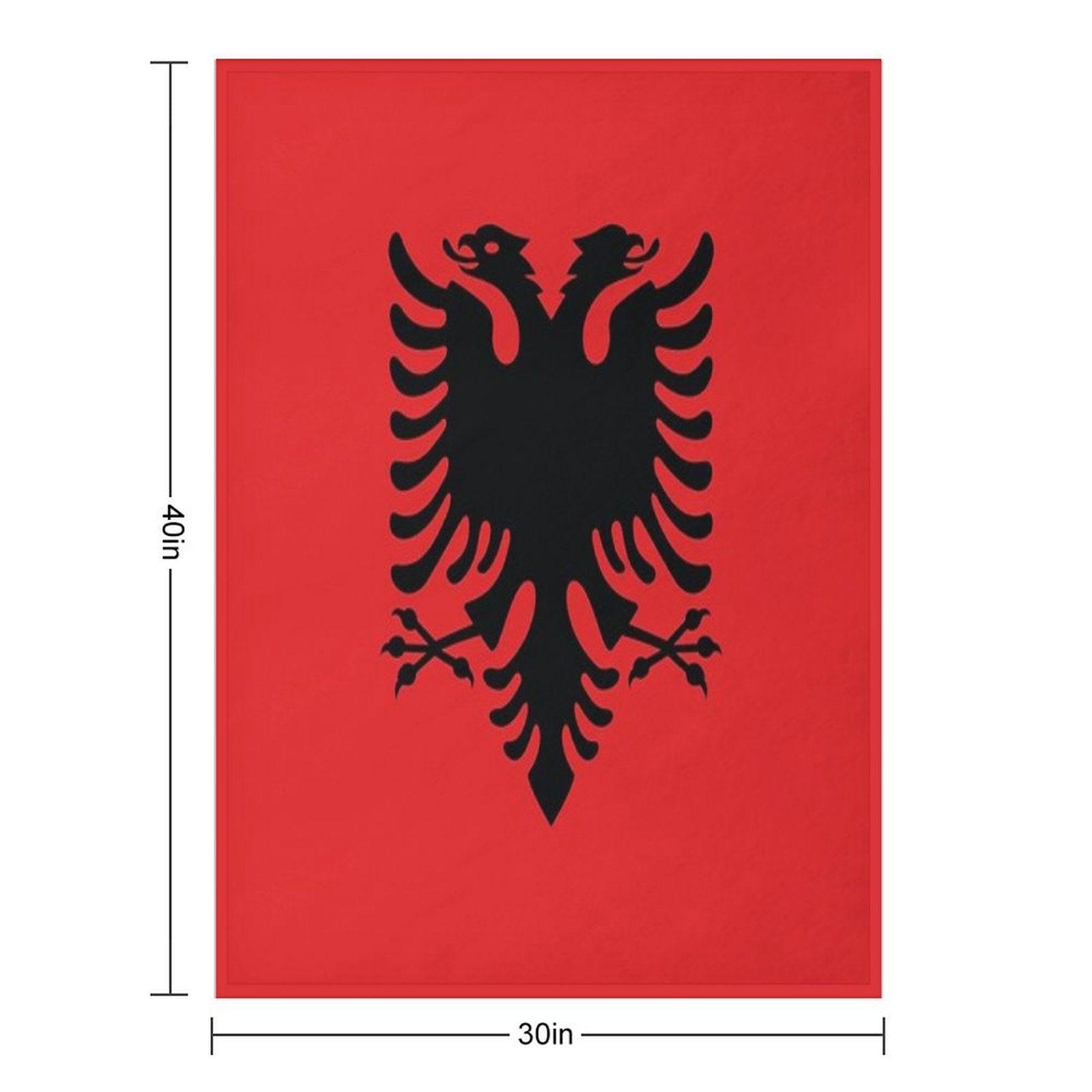 Albanian Flag Throw Blanket