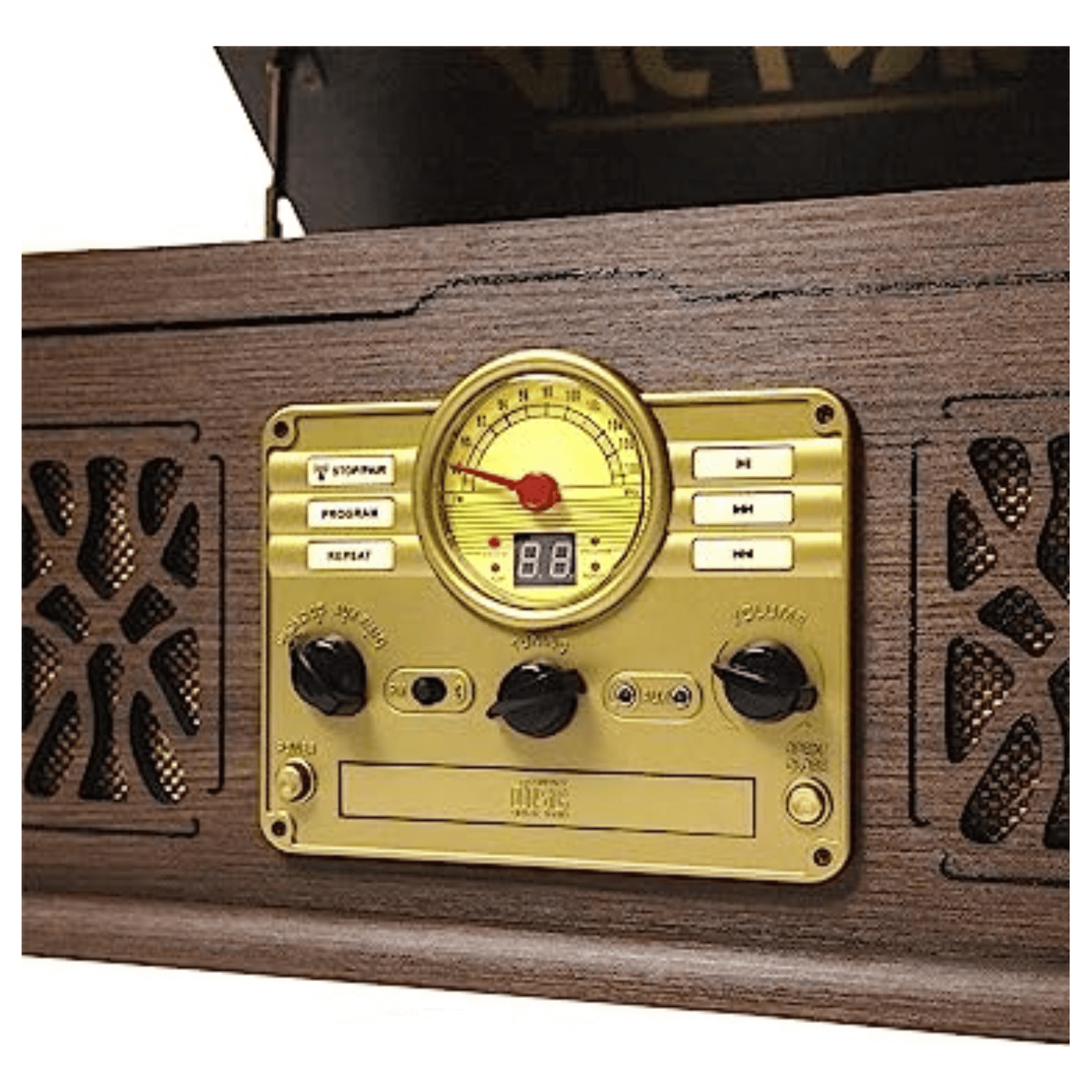 Victor State 7-in-1 Wood Music Center Espresso - Refurbished
