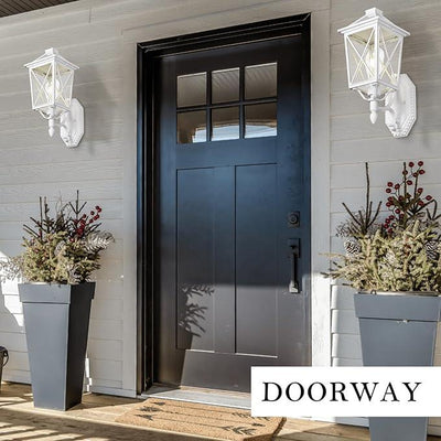 Darkaway Outdoor Wall Light Fixture,Outside Porch Lights Wall Mounted Seeded Glass Exterior Waterproof Lantern Modern E26 Socket Wall Sconce Lighting for Front Door Yard Patio