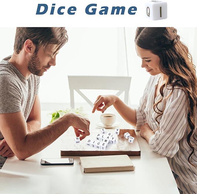 Crossword Dice Game, Word Game, Fun for Family Game Night, Festive Parties, Gatherings & On-The-Go Fun, Crossword Puzzle with 15 Large Letter Dice