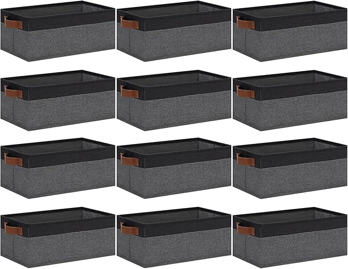 GhvyenntteS Small Fabric Storage Bins 12 Pack, 11.8