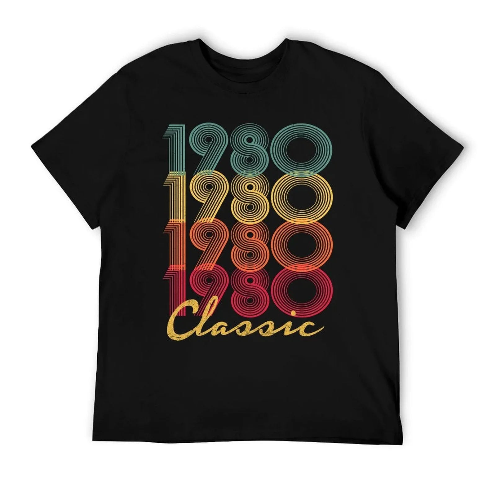 1980 40th Birthday Gift Vintage Retro Men Women 40 Years Old  Tagless Design T-Shirt