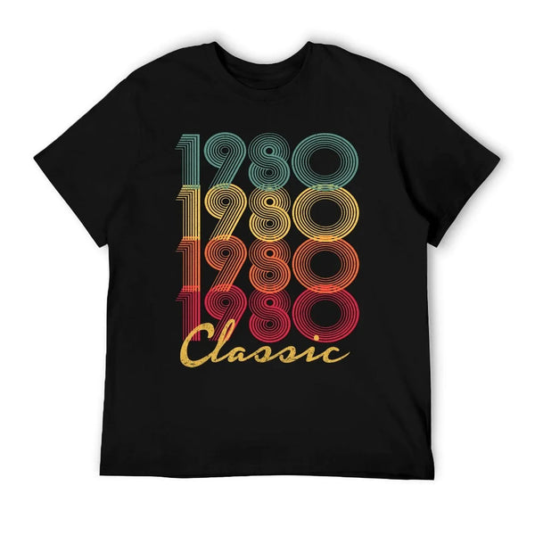 1980 40th Birthday Gift Vintage Retro Men Women 40 Years Old  Tagless Design T-Shirt