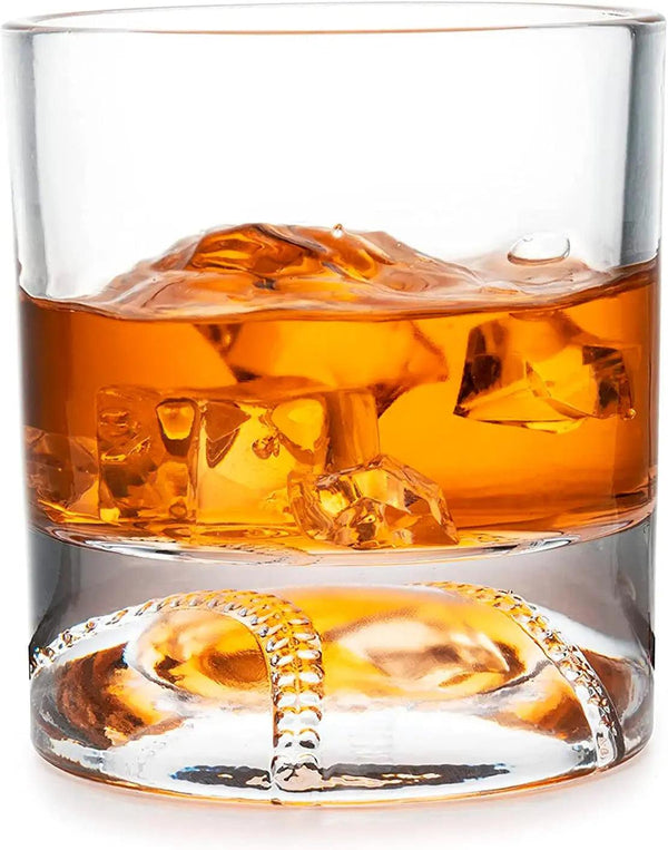 Baseball Whiskey Glass - 12oz Whiskey Glass by The Wine Savant - Perfect for Any Occasion, Baseball Lovers, Baseball Gifts, Baseball Themed Party, Baseball Birthday Gift Set (1)