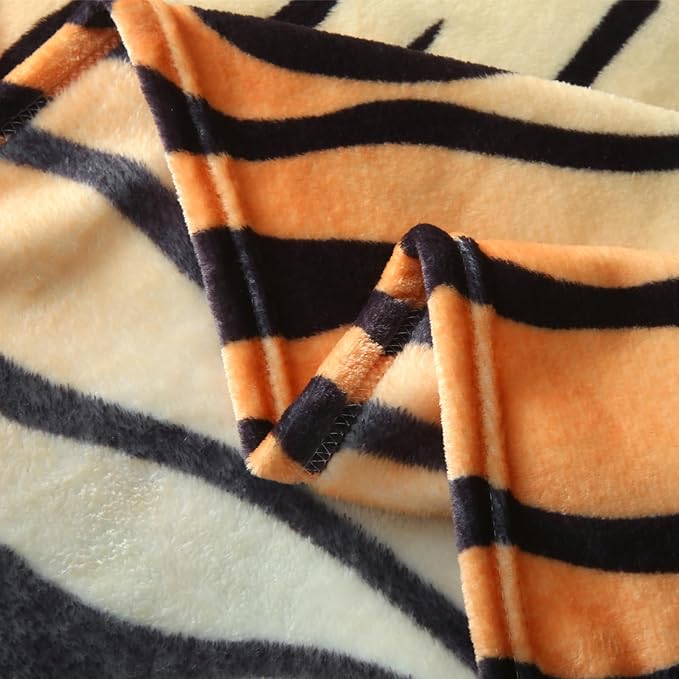 MERRYLIFE Tiger Stripe Print Throw Blanket Decorative Fleece Throw | Ultra-Plush Colorful | Couch Blanket Travel Lap | Home Gift Use(50