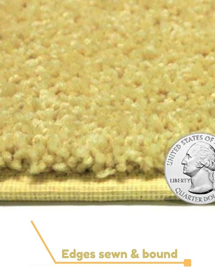 KOECKRITZ Soft and Colorful Kids Classroom Area Rugs (Passes Flammability Pill Test) Many Sizes and Bright Colors to Select from (12' Round, Lemon)