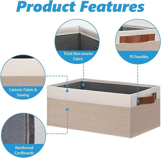 GhvyenntteS Small Fabric Storage Bins 6 Pack, 11.8