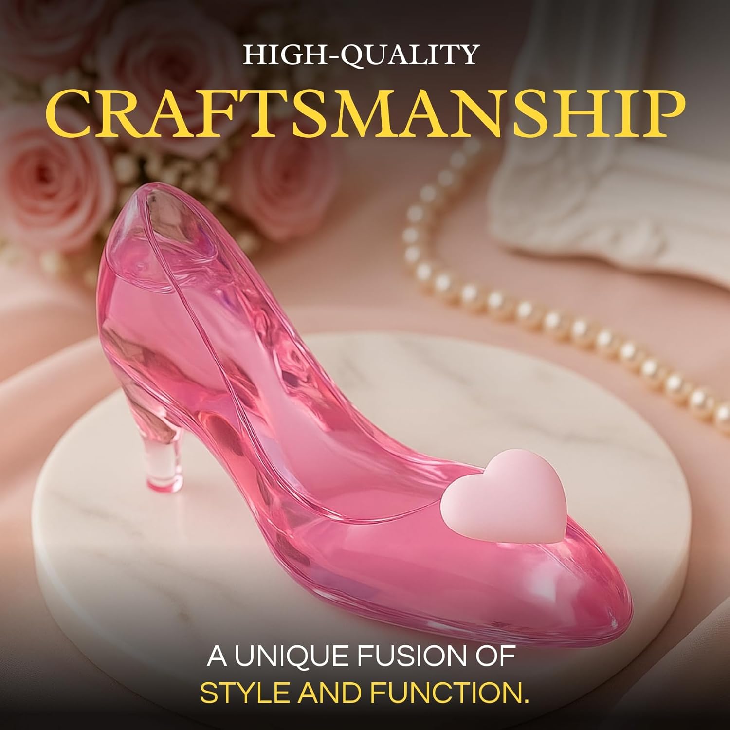 Stiletto Whiskey and Wine Decanter by The Wine Savant with Stopper - Luxurious Handcrafted High Heel Decanter for Wine Liquor Rum Bourbon Tequila - Elegant Decanter Gifts for Women!