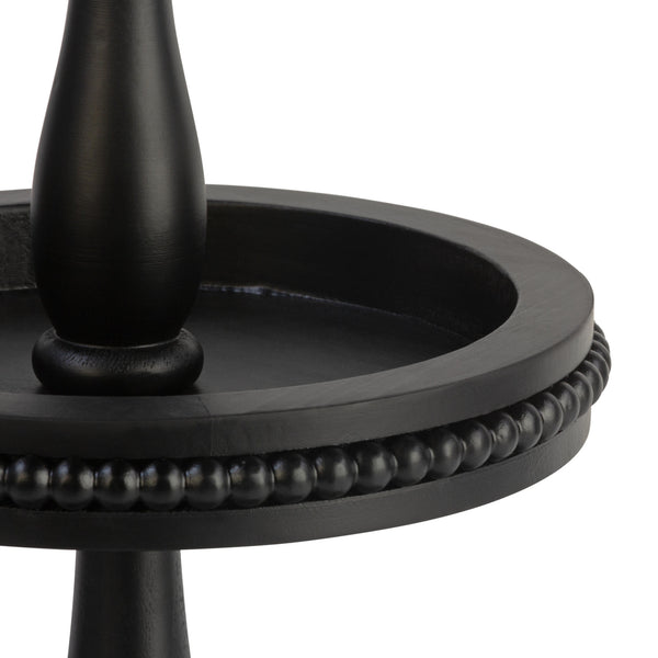2 Tier Wooden Beaded Display Stand - Black & White