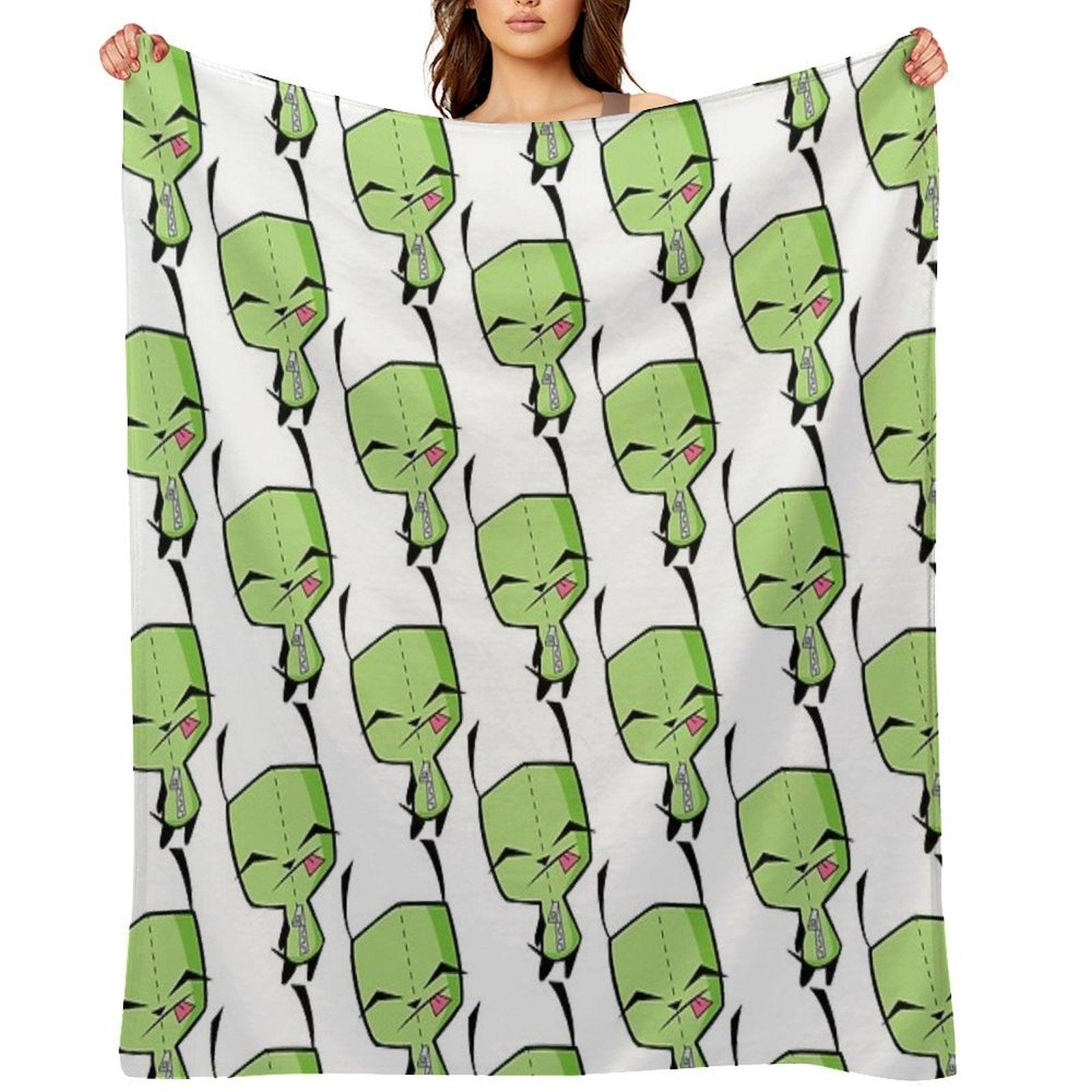 Invader Zim's GIR Throw Blanket
