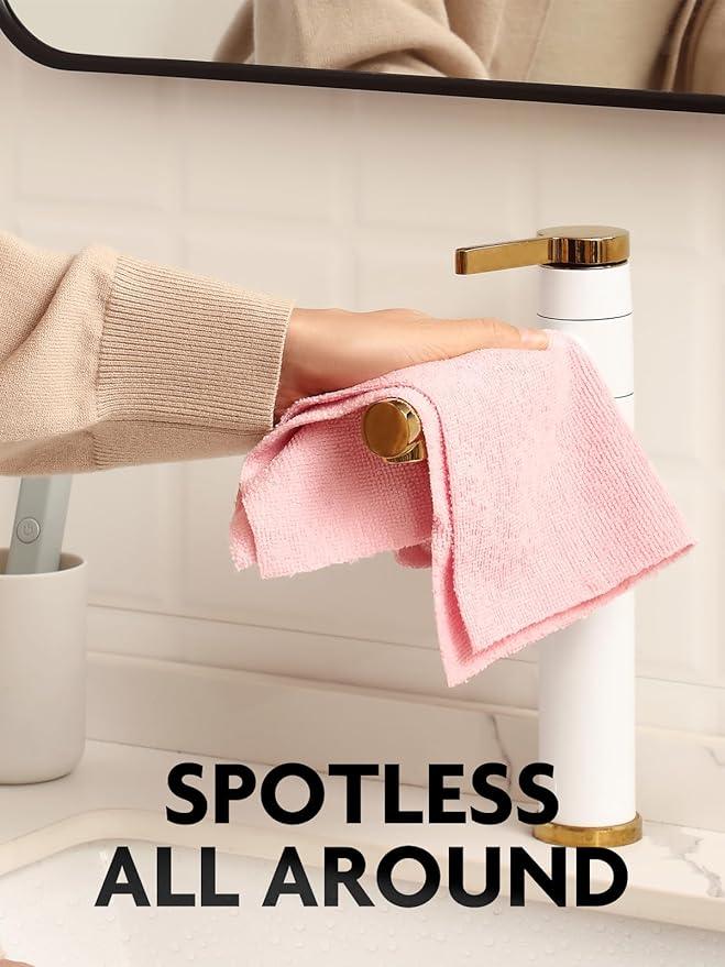 Fantasticlean Microfiber Cleaning Cloth Roll -150 Sheets, Tear Away Microfiber Towels, 12