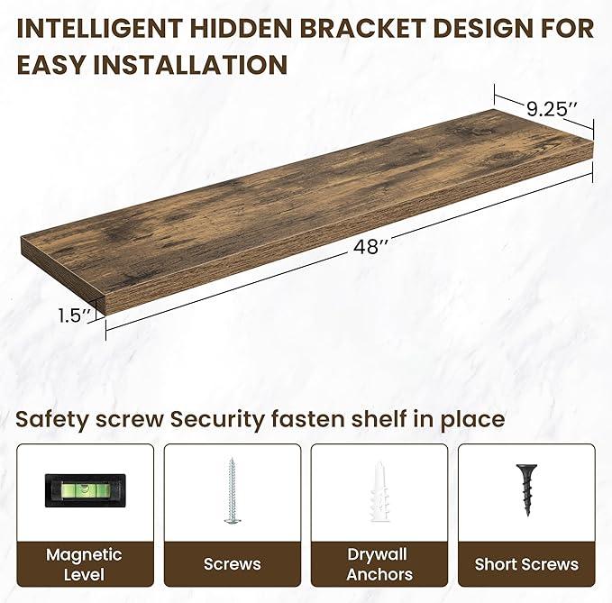 48 Inch Floating Shelves, 48