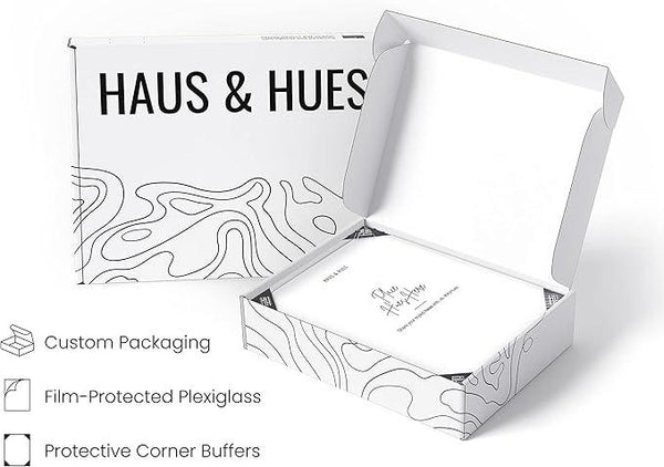 HAUS AND HUES 4x6 White Metal Picture Frames - White 4X6 Photo Frames - Features Premium Aluminum, Vertical Hanging, Easel Back for Tabletop, Home, Office (4x6 in, White, Set of 4)