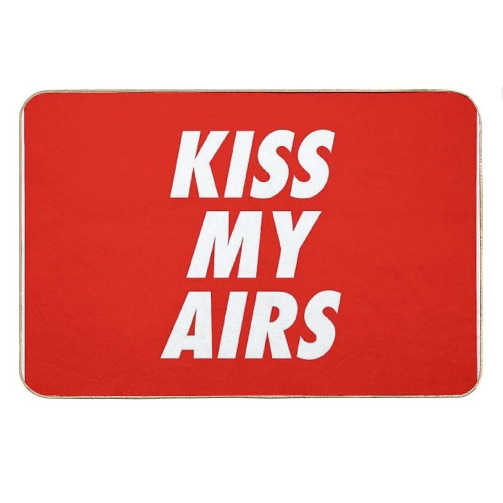 Kiss My Airs Sneaker Head Hype Red & White Bath Mat