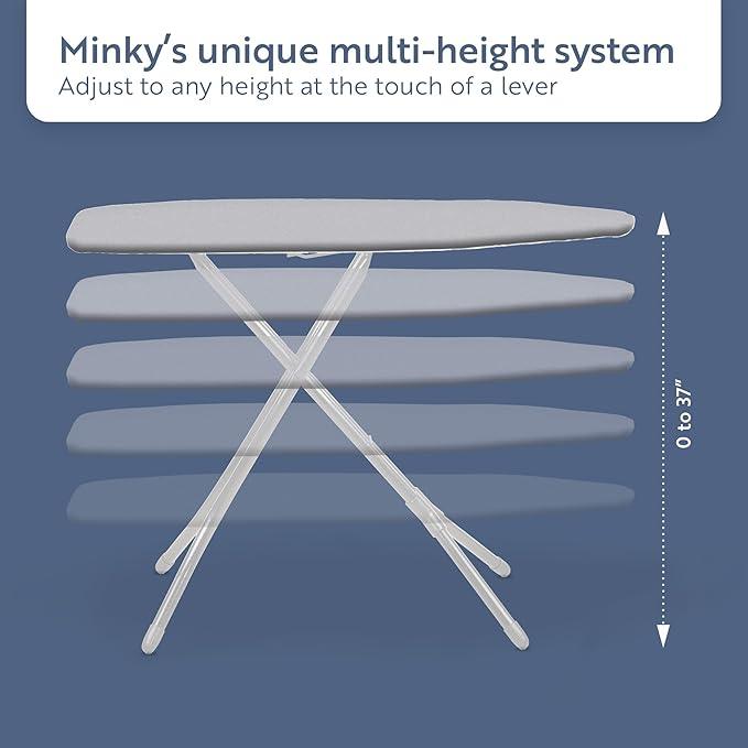 Classic 4-Leg Ironing Board with Iron Rest - Freestanding Full Size Iron Board for Clothes Pressing and Steaming with 43