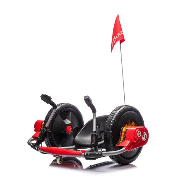 12V Kids Ride On Electric Toy,2WD,16'' exaggerated wheel,Dual handle control for 360 degree flexible steering and rotation