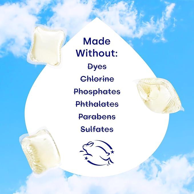 Dropps Odor & Stain Biobased Power Laundry Detergent Pods, Crisp Breeze (32 Pods) - HE Compatible Laundry Pods for Fresh Clothes - Laundry Soap Supplies & Recyclable Paperboard Packaging