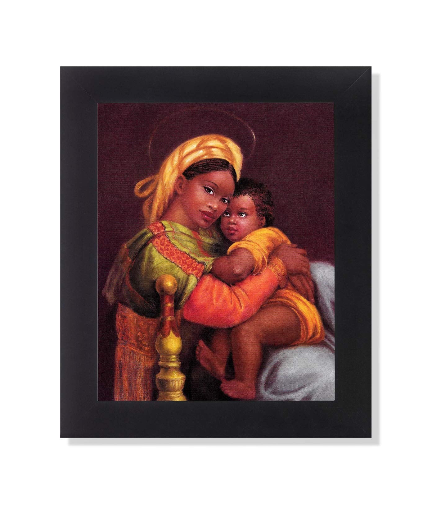 Black Framed Art Print - African American Black Angel 8x10 Wall Art