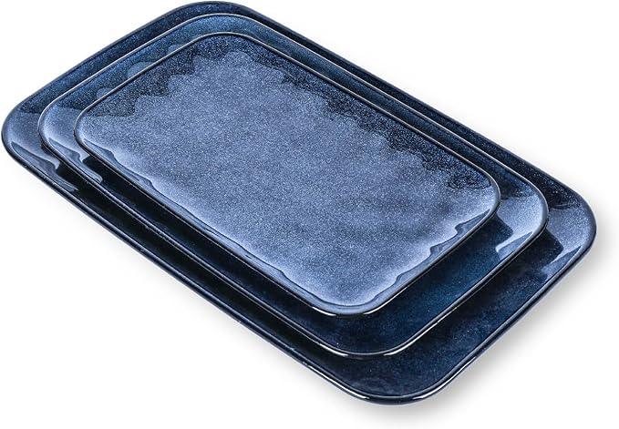 vicrays Ceramic Rectangle Serving Platters - 14