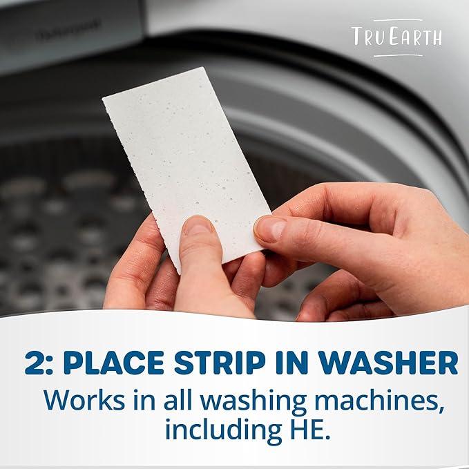 Tru Earth Platinum - Heavy Duty Laundry Detergent Sheets - Up to 128 Loads (64 Count), Fresh Linen Scent - Ultra-Concentrated Formula - Eco-Friendly Laundry Sheets
