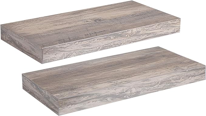 HOOBRO Floating Shelves for Wall, Wall Mounted Shelf Set of 2, 15.7