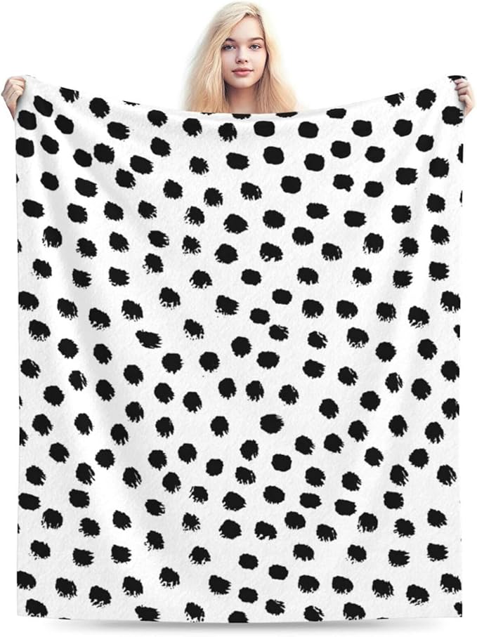 HGOD DESIGNS Polka DotsBlanket, Super Soft Brush Strokes Dots Throw Blanket 40