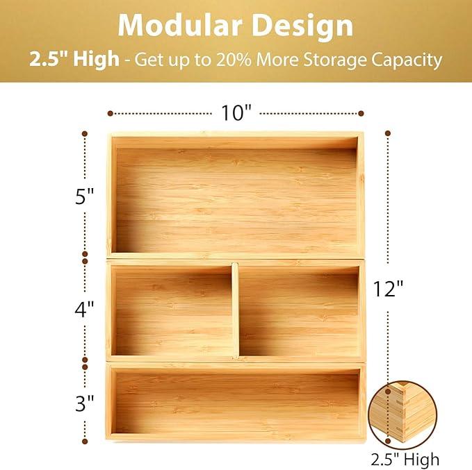 Umilife Drawer Organizer Storage Boxes, 2.5