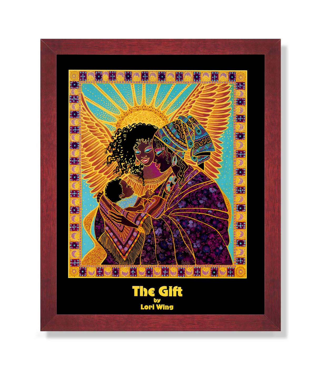 Framed Art Print - African American Art on Premium Lithograph Paper, 16x20 Wood Frame