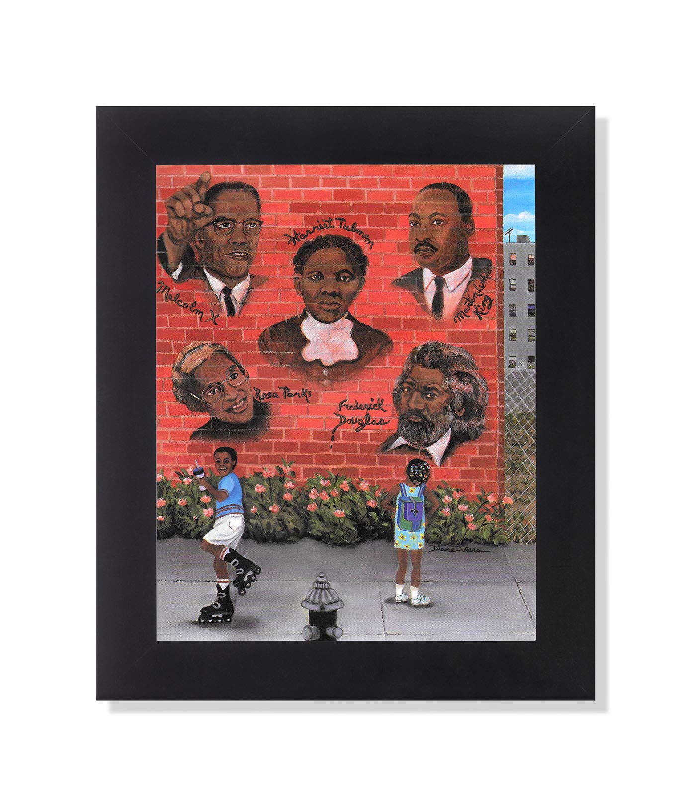 Framed Art Print – African American Civil Rights Leaders 8x10 Black Finish Frame