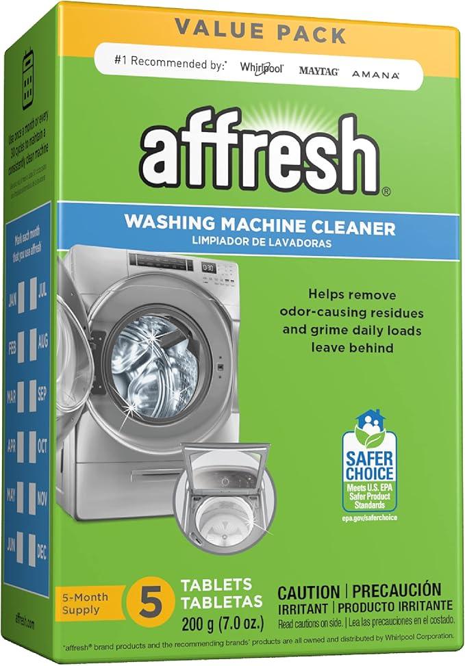 Affresh Washing Machine Cleaner, Cleans Front Load and Top Load Washers, Including HE, 5 Tablets