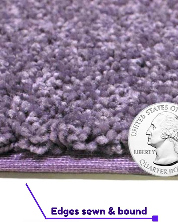 KOECKRITZ Soft and Colorful Kids Classroom Area Rugs (Passes Flammability Pill Test) Many Sizes and Bright Colors to Select from (3' x 12', Lavender)