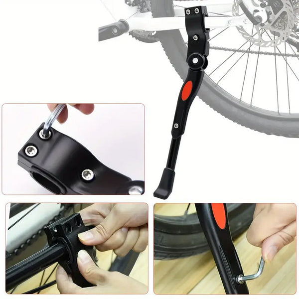 Adjustable bicycle rack, parking rack, side rack for 22, 24, 26 - inch mountain bikes